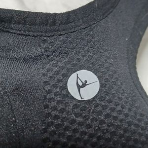 90 Degree Black Wirefree Zip Front Racerback Soorts Bra Sz L